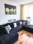 Черен поръчков пеобразен диван, снимка 1 - Дивани и мека мебел - 45567089