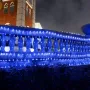 Коледни лампички LED мрежа 1.5м х 1.5м 144 кристални диода студено синя светлина , снимка 1