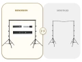 Професионална стойка за фото фон BENOISON 2.6x3м с аксесоари, снимка 9