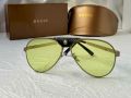 Gucci 2024 мъжки слънчеви очила авиатор с кожа 5 цвята, снимка 7