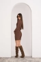 Къса кафява рокля MARRONE CAPPUCCINO , снимка 3