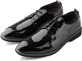 Мъжки лачени обувки класически модни Оксфорд, черни, размер 42, снимка 4