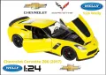 Chevrolet Corvette Z06 2017, WELLY - Мащаб 1:24, снимка 1