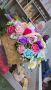 Букет от декоративни сапунени цветя рози орхидеи хортензии, снимка 5