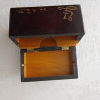 Стара дървена кутия за карти 1937г, снимка 1 - Антикварни и старинни предмети - 45656959