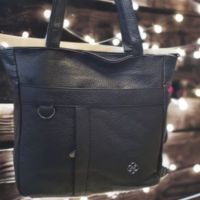 Шикозна дамска чанта (001) - черен и кафяв цвят, снимка 3 - Чанти - 45314391