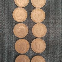 10 х English Shillings  1947 до 1957, снимка 2 - Нумизматика и бонистика - 45693402