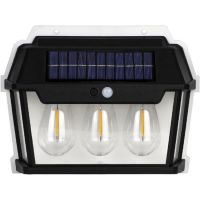 Соларна стенна лампа с 3бр. LED крушки, снимка 2 - Соларни лампи - 45505021