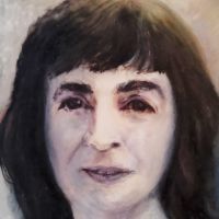 Портрет - масло. Портрет на поетесата Надя Кехлибарева., снимка 3 - Картини - 45416690
