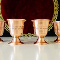Медни чаши за ракия. , снимка 1 - Антикварни и старинни предмети - 45494228
