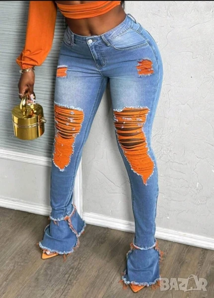 Страхотен модел дамски дънки, снимка 1