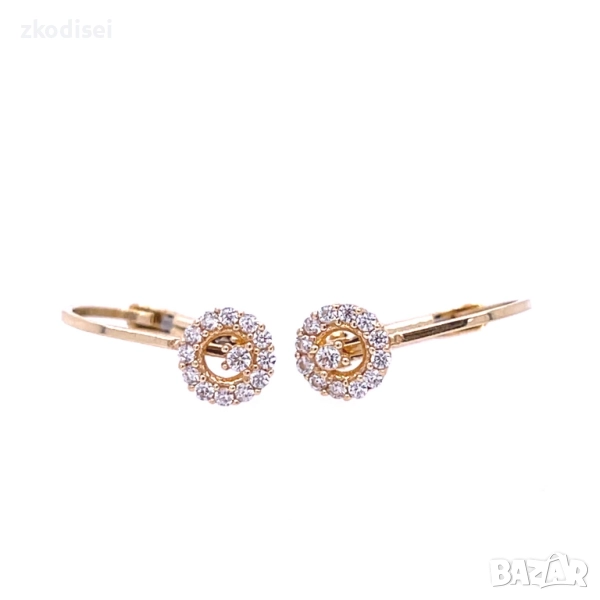 Златни обеци 1,27гр. 14кр. проба:585 модел:1078-5, снимка 1