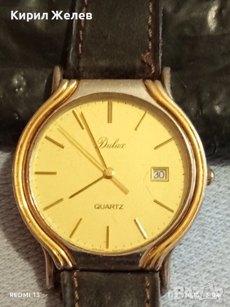 Елегантен часовник Dulux quartz swiss made с кожена каишка 51520, снимка 1