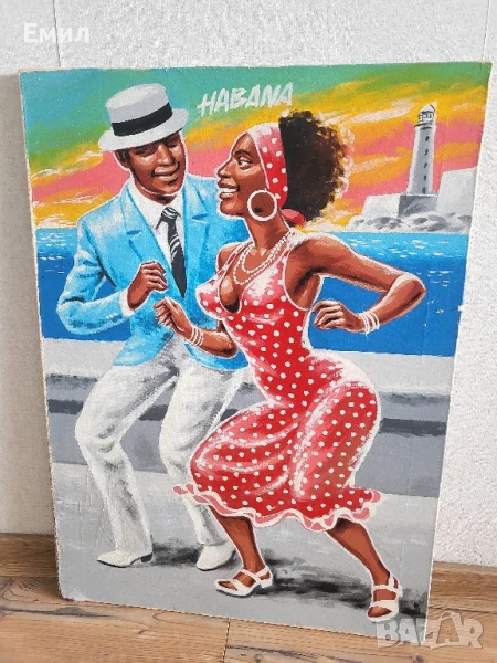 Голяма картина масло върху платно, снимка 1