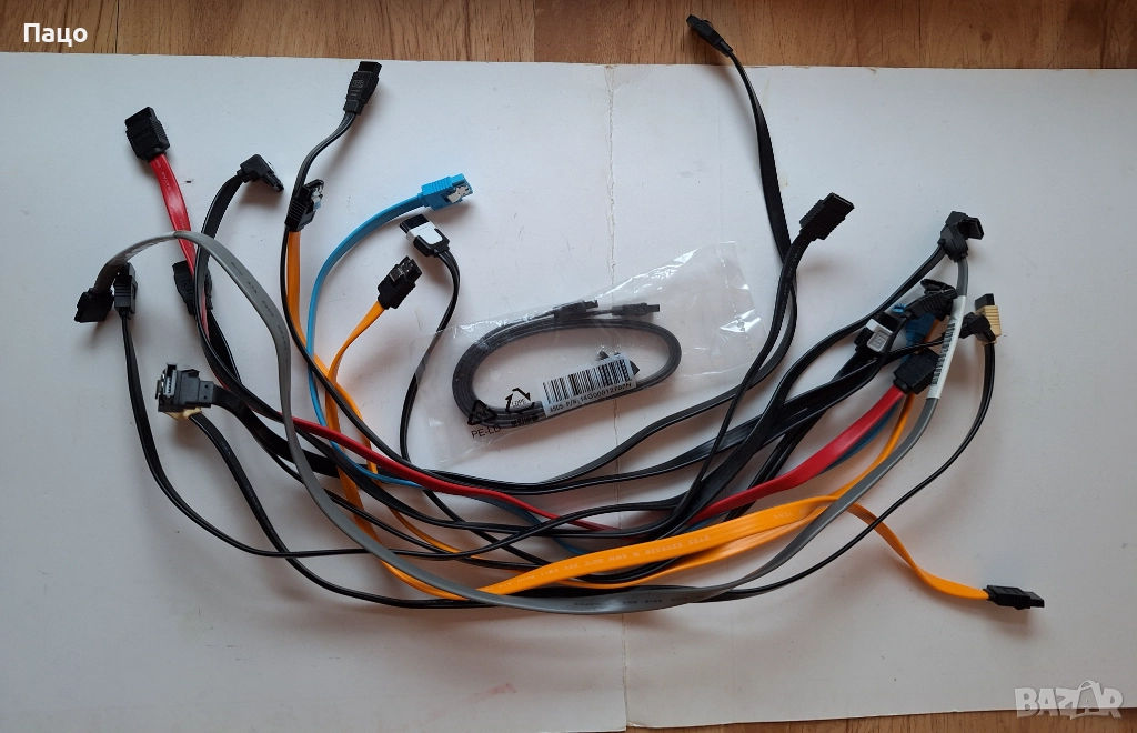 Кабели Sata за харддиск 3,5" или 2,5" sata интерфейс НАД 10 БРОЯ, снимка 1