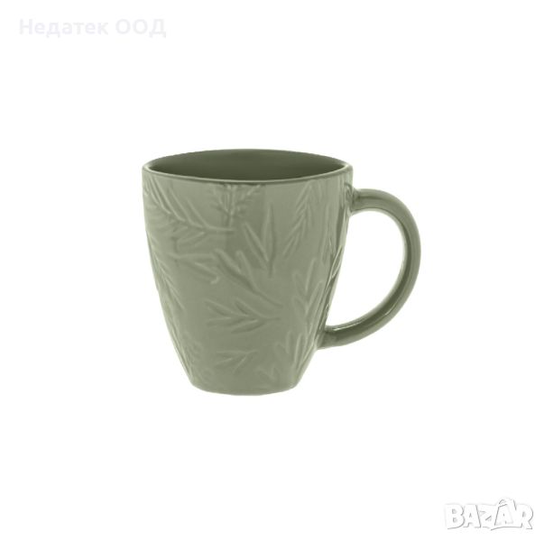 Чаша, за кафе, листа, светло зелена, 350мл, снимка 1
