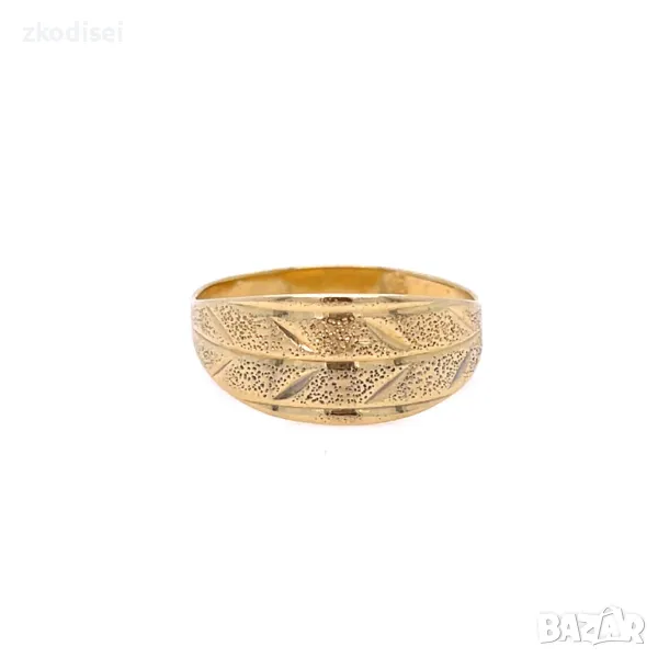 Златен дамски пръстен 1,37гр. размер:51 14кр. проба:585 модел:31686-2, снимка 1