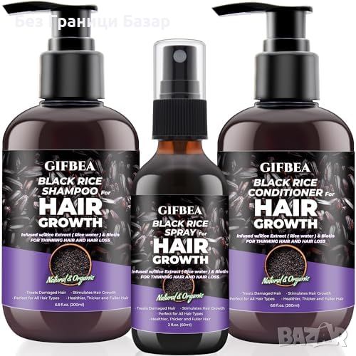 Нов Ревитализиращ Шампоан и Балсам за Растеж на Косата от GIFBEA, снимка 1