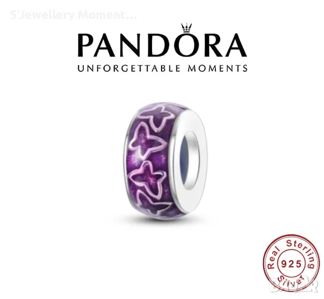 Сребърен елемент PANDORA 925 Pandora Butterfly Stopper, снимка 1