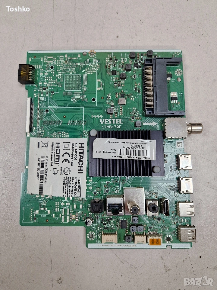HITACHI 50HAK5350 MAIN 17MB170E POWER 17IPS72 TCON CCPD-TC495-008 V4.0 PANEL VES500QNDP-2D-N43, снимка 1