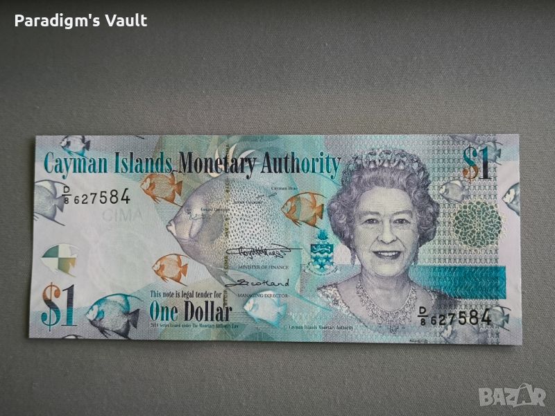 Банкнота - Кайманови острови - 1 долар UNC | 2018г., снимка 1