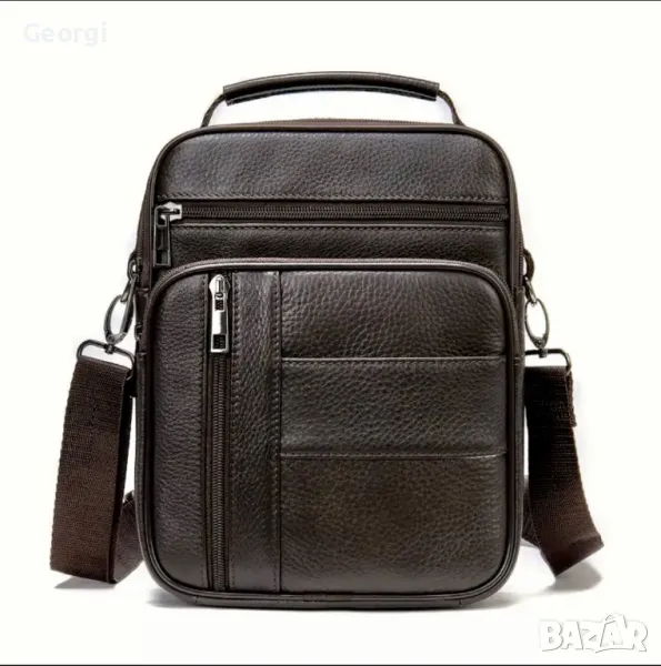 Дизайнерска и Стилна Мъжка ежедневна чанта в Промоция* /Естествена телешка кожа!, снимка 1