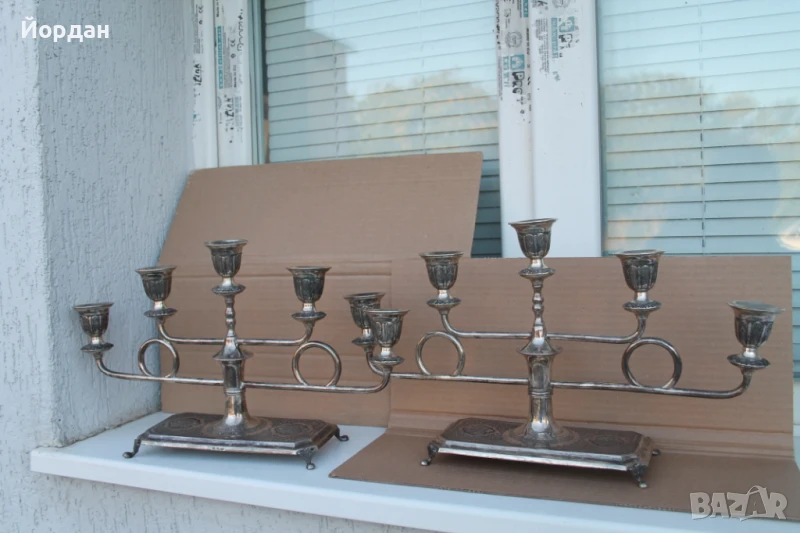 Руски сребърни свещници, снимка 1