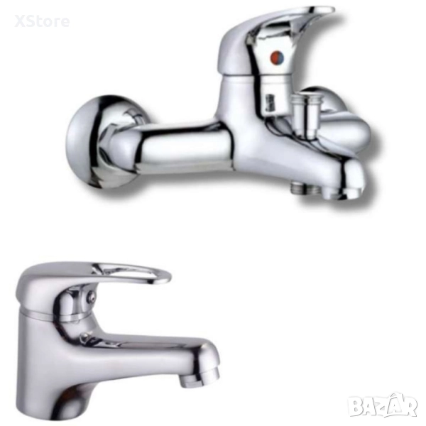 Смесител за вода от хром, вертикален/ хоризонтален, снимка 1