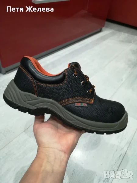 Чешки работни обувки с метални бомбета N:42(естествена кожа), снимка 1