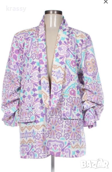 НОВО свежо цветно макси дамско сако (размер ХЛ), снимка 1