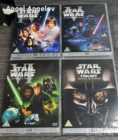 STAR WARS TRILOGY DVD BOX SET БЕЗ БЪЛГАРСКИ СУБТИТРИ ЦЕНА 10€ ЗА 3 ТЕ ФИЛМА , снимка 2 - DVD филми - 53447955