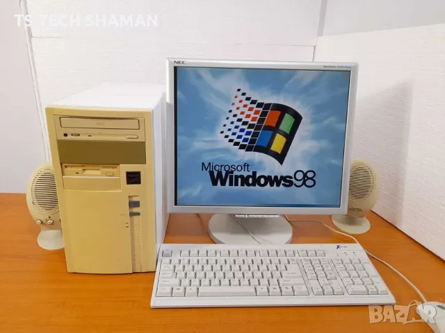 ⭐Продавам ретро компютър Pentium MMX 166MHz с Windows 98 и много игри!⭐, снимка 2 - Антикварни и старинни предмети - 47311670