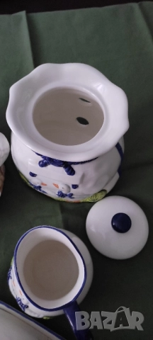 Порцеланов комплект от 11 части с декор "Патки", снимка 4 - Сервизи - 52232322