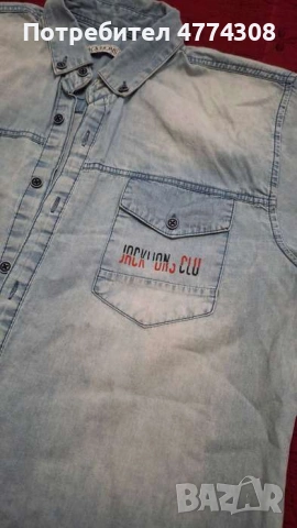 Детска Дънкова риза 176, 15-16 г, снимка 6 - Детски ризи - 54009466