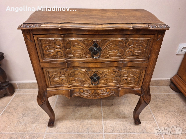 Скрин дъб с богата дърворезба , снимка 9 - Скринове - 53773353