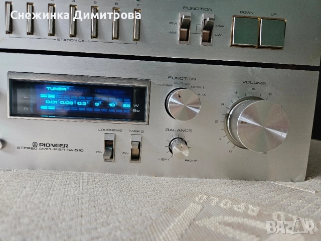 Стерео усилвател Pioneer SA-510 + тунер Pioneer TX-710L, снимка 3 - Аудиосистеми - 51473466