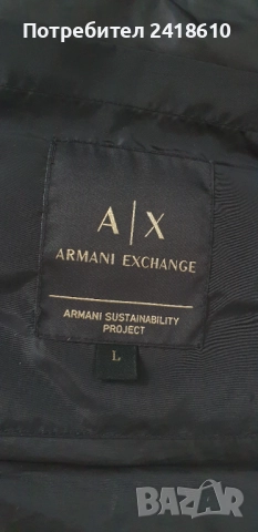 Armani Exchange A/X Down Vest Mens Size L  ОРИГИНАЛ Мъжки Пухен Елек!, снимка 3 - Спортни дрехи, екипи - 52293863