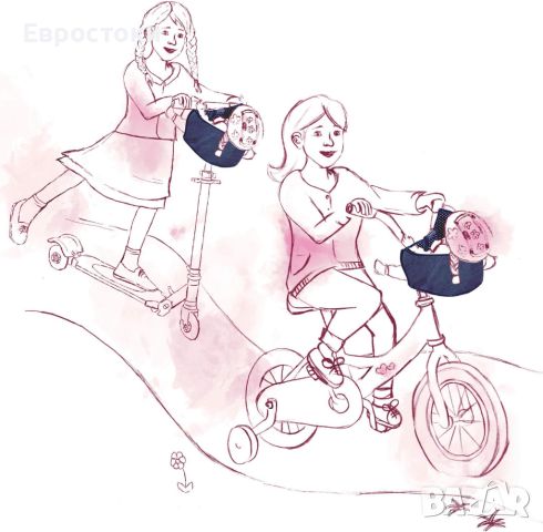 Седалка за велосипед Gotz Blue Clouds - за кукли до 20, снимка 2 - Детски велосипеди, триколки и коли - 46114024