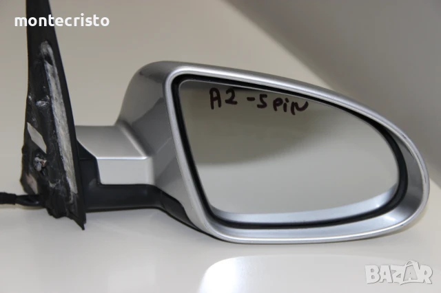 Дясно електрическо огледало Audi A2 (2000-2005г.) 5 пина 🎨Цвят: Светло сив, снимка 2 - Части - 50922485