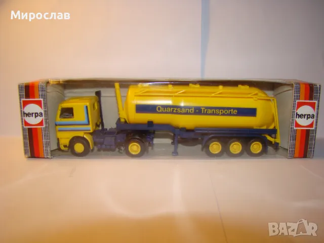 HERPA H0 1/87 SCANIA ЦИСТЕРНА КАМИОН МОДЕЛ КОЛИЧКА, снимка 2 - Колекции - 48408503