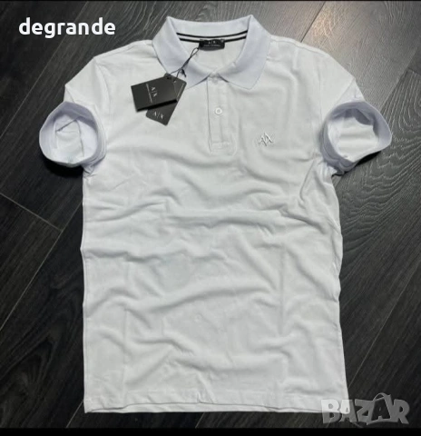 ♣️Мъжка Тениска Armani налична в БЯЛО и ЧЕРНО, снимка 5 - Тениски - 54056474