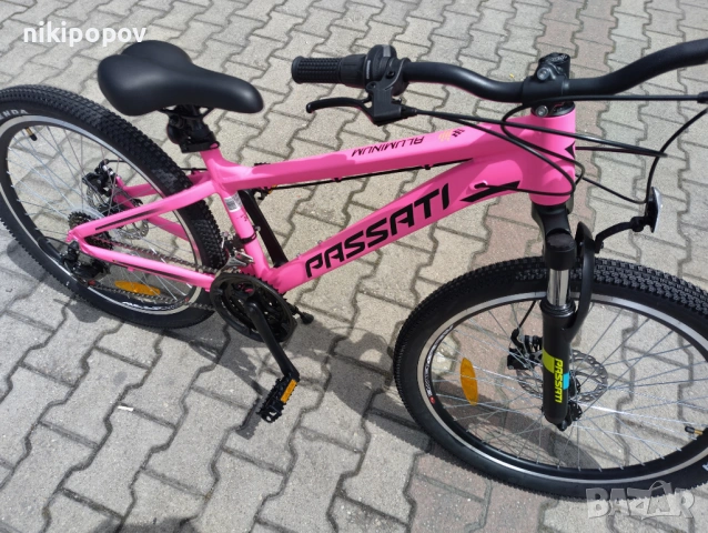 PASSATI Алуминиев велосипед 24" ALUMINIUM розов, снимка 11 - Велосипеди - 53839241