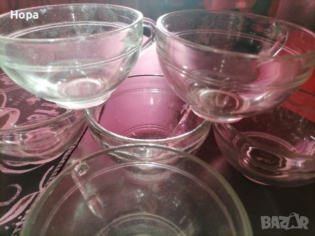  Стъклени  термо рисувани чаши, снимка 7 - Сервизи - 43341751