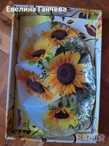 Плато за сервиране слънчогледи, снимка 2 - Прибори за хранене, готвене и сервиране - 53518029