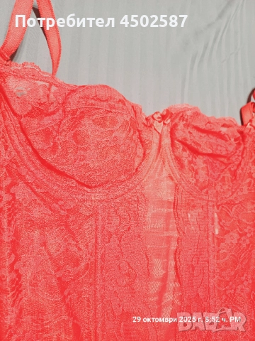 Червен корсет със жартиери, снимка 8 - Корсети, бюстиета, топове - 52715157