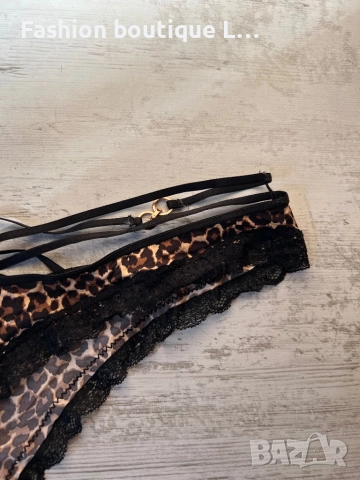 Тигрови прашки с ленти и златни детайли М размер 🐅 , снимка 6 - Бельо - 52402406