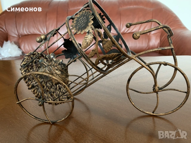 Метална поставка за вино – колело, снимка 2 - Други - 53455655