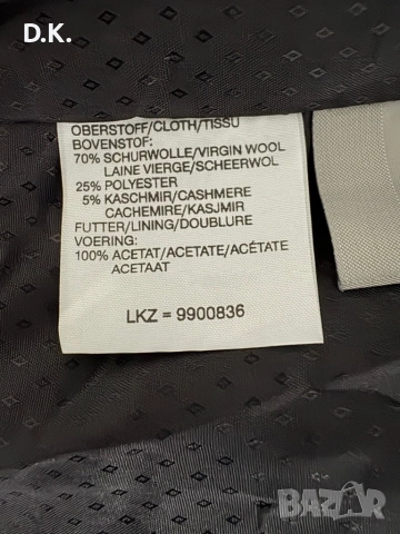 Дамско палто в тъмносин цвят-70%вълна,5%кашмир,25%полиетер. Размер 44. Гръдна обиколка-110см., снимка 2 - Палта, манта - 53730373
