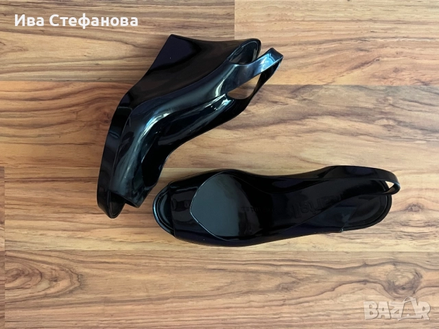 Нови луксозни качествени черни Италия  силикон силиконови сандали платформа , снимка 4 - Дамски ежедневни обувки - 39489549