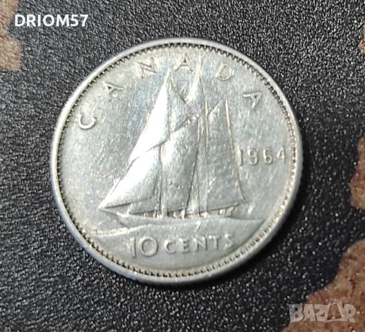 Монета Канада >Кралица Елизабет II (1964) Сребро 0.800, снимка 1 - Нумизматика и бонистика - 44151301